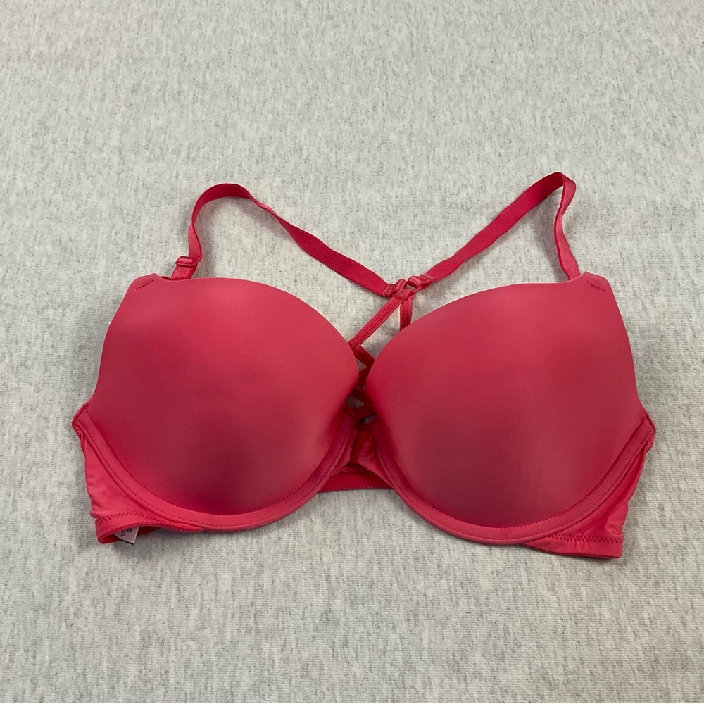 Victoria's Secret Push Up Bra Women’s 34D  Front Closure Crisscross Racer back